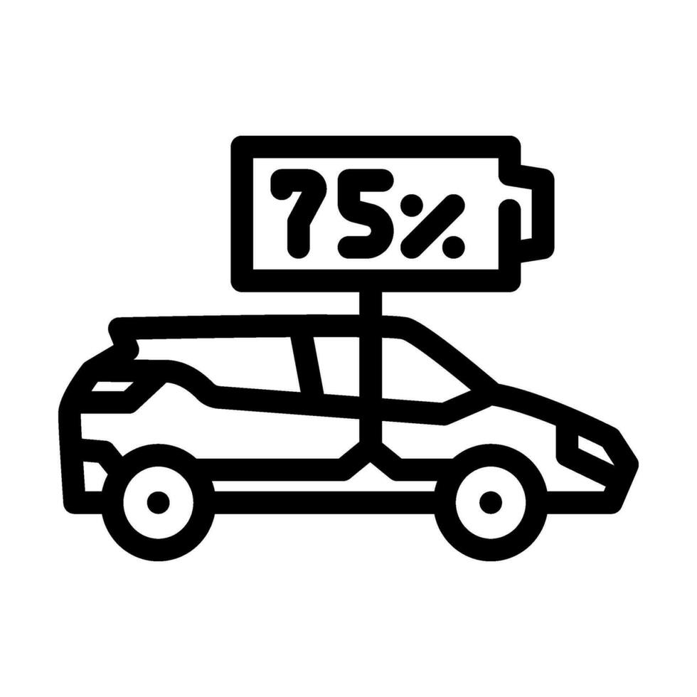 batería indicador eléctrico línea icono vector ilustración