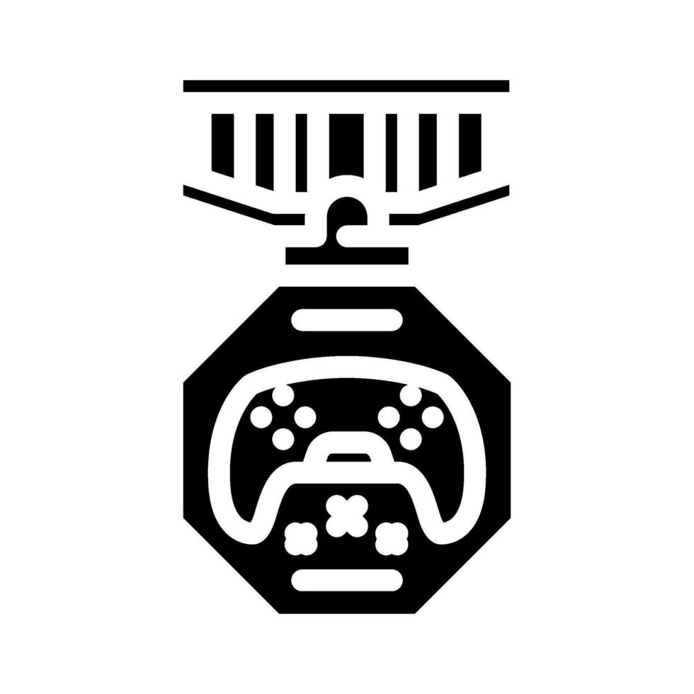 awards game development glyph icon vector illustration