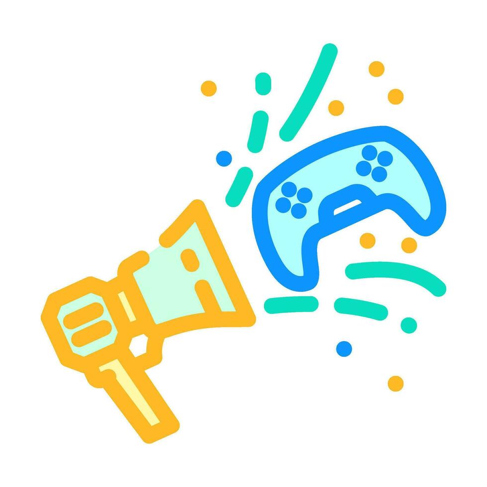 marketing game development color icon vector illustration