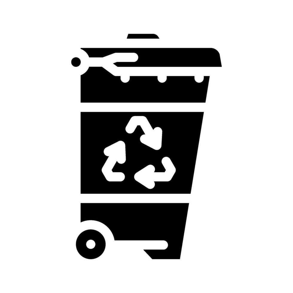 zero waste lifestyle green living glyph icon vector illustration