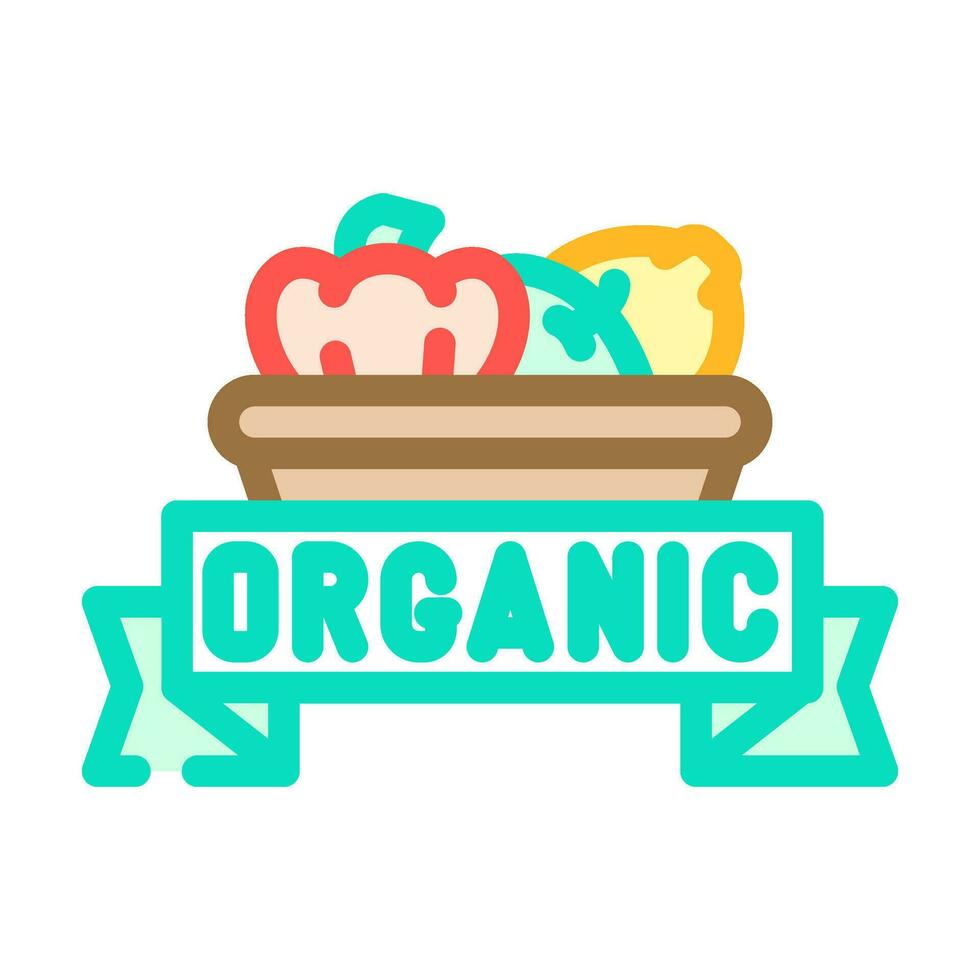 organic produce green living color icon vector illustration