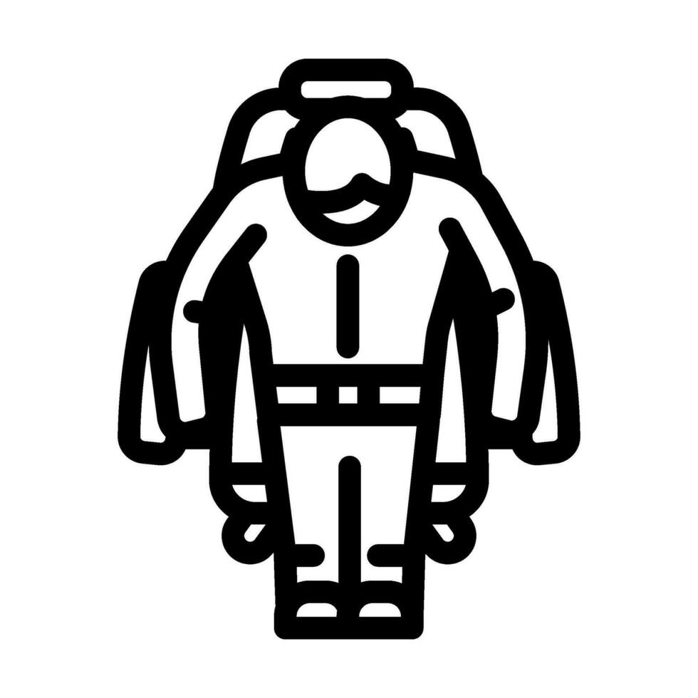 people sitting chair top view line icon vector illustration