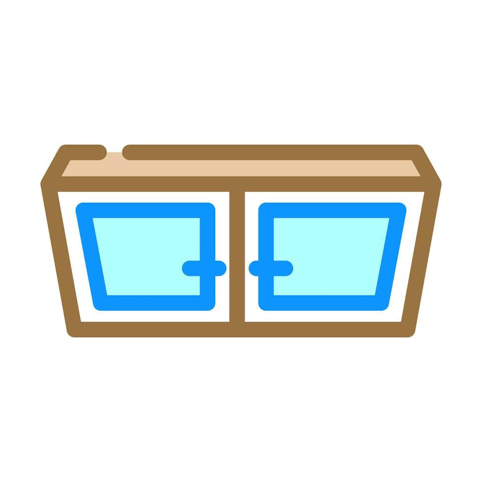 window top view color icon vector illustration