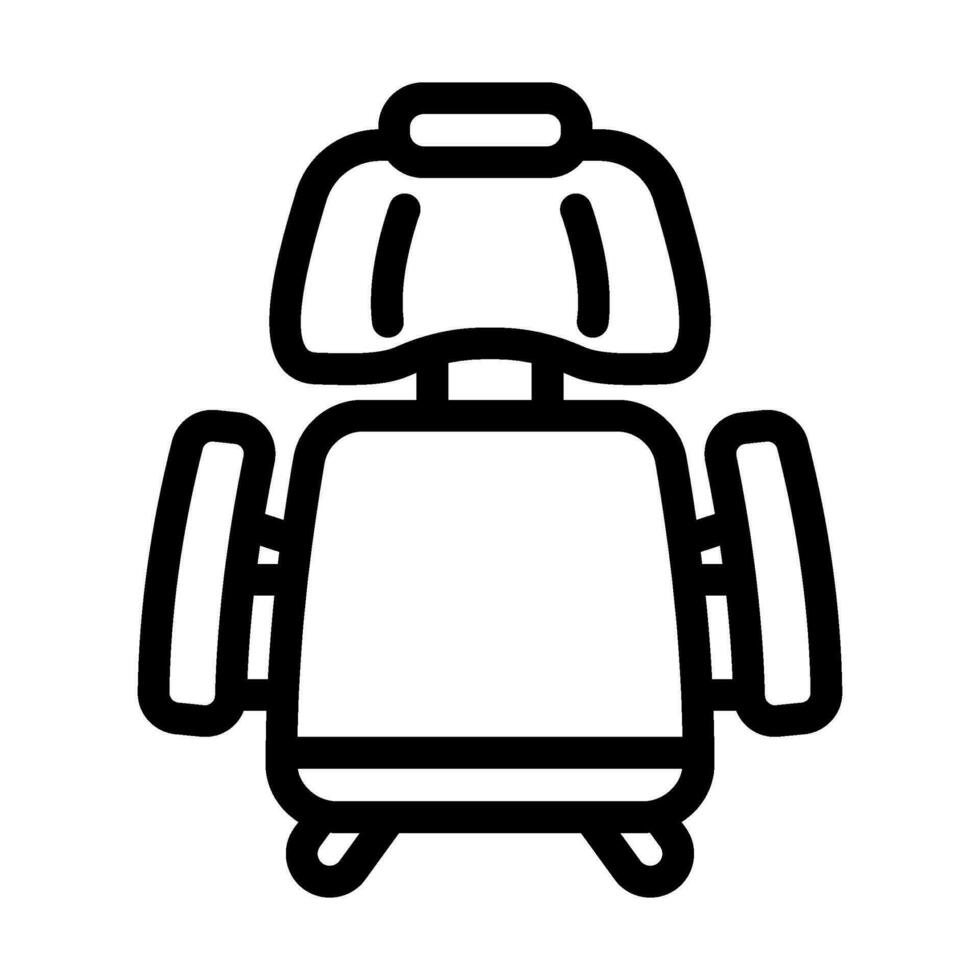 computer chair top view line icon vector illustration