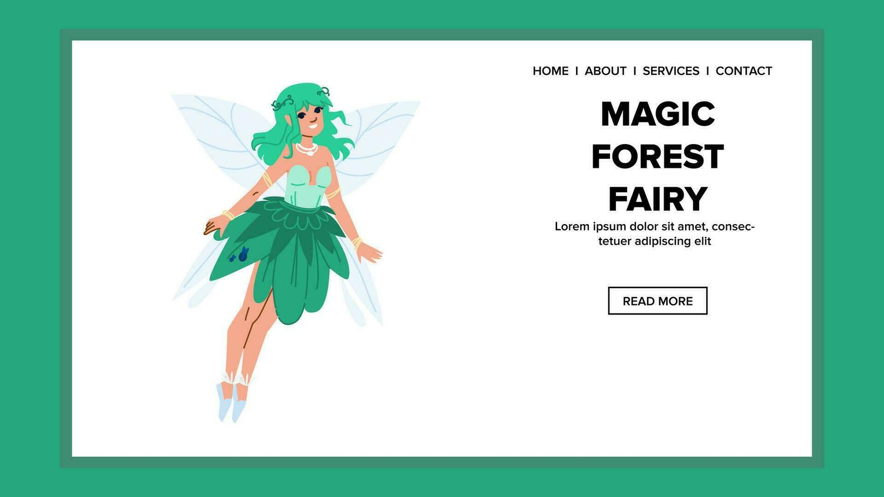 landscape magic forest fairy vector