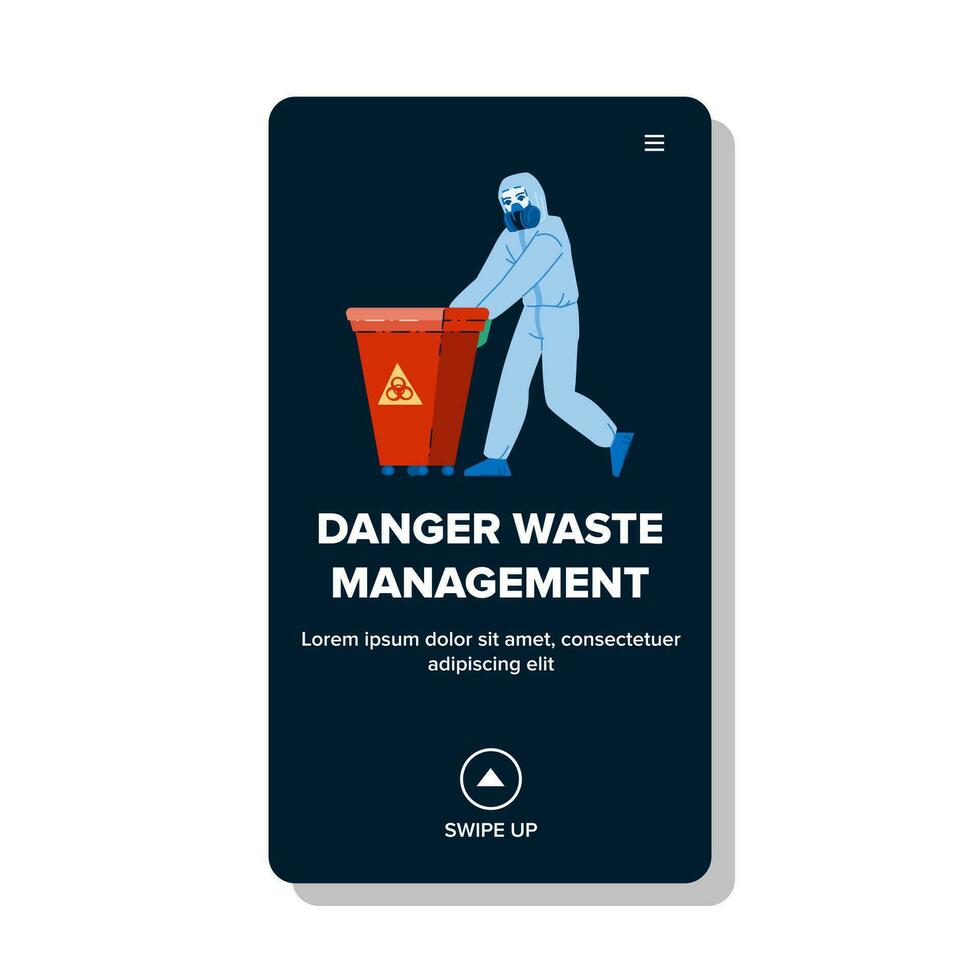 garbage danger waste management vector