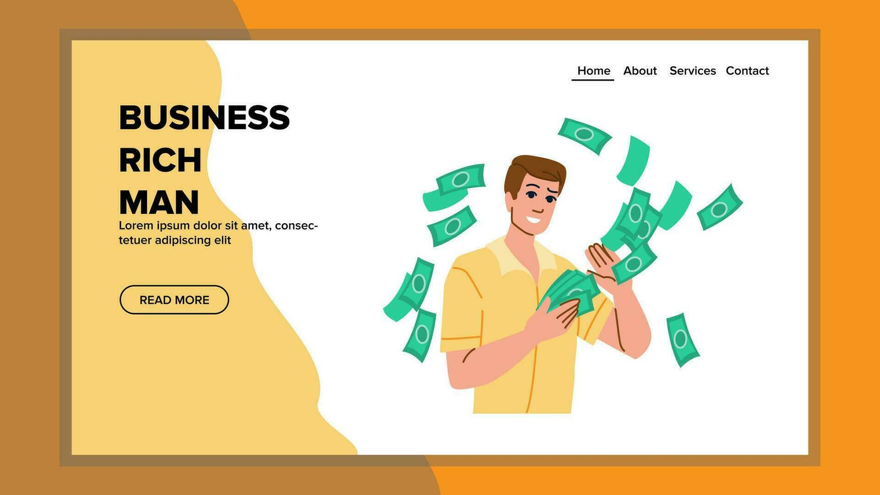 investment business rich man vector