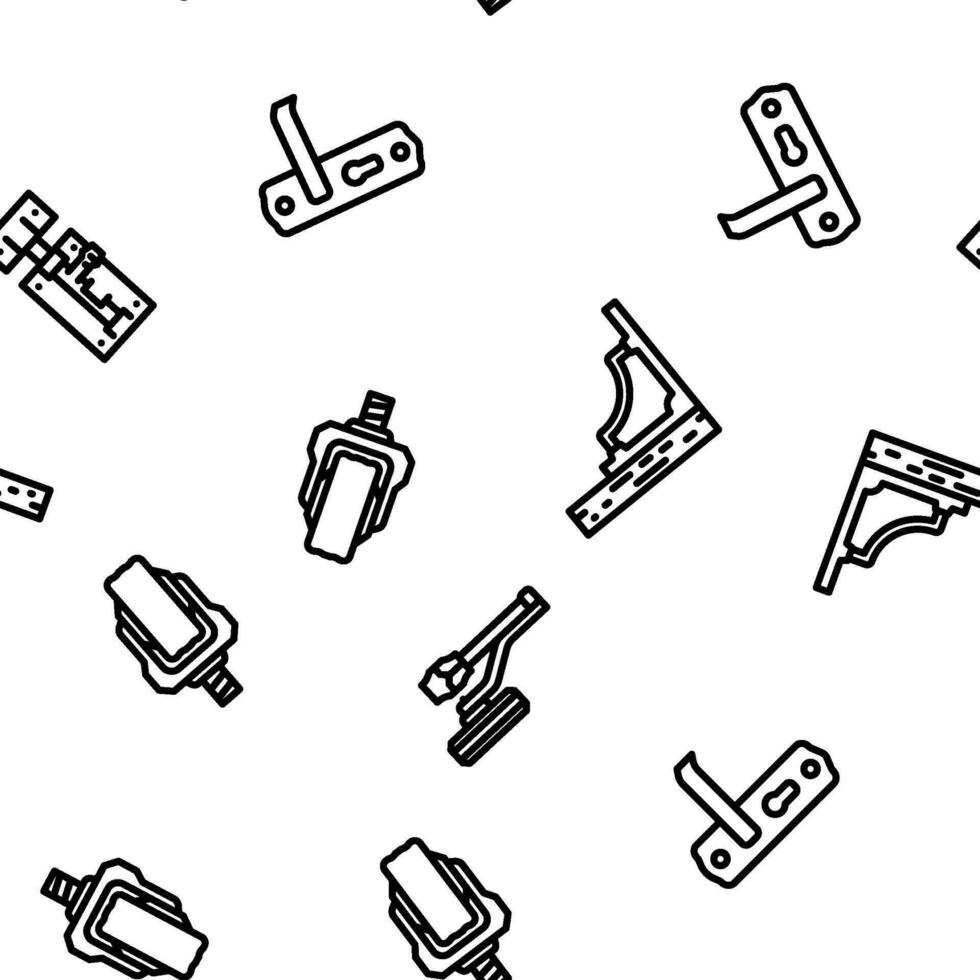 furniture fitting construction vector seamless pattern