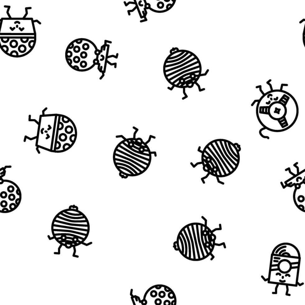 retro music party vintage vector seamless pattern