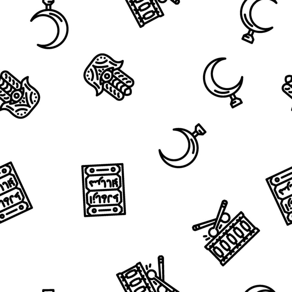 islam ramadan muslim vector seamless pattern