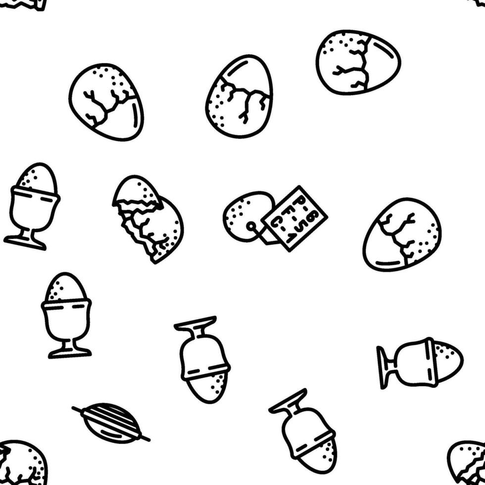 chicken egg farm brown vector seamless pattern