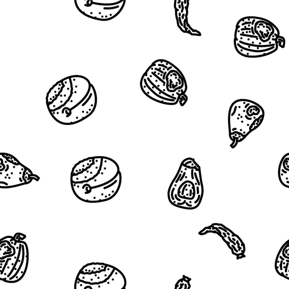rotten food waste seamless pattern vector