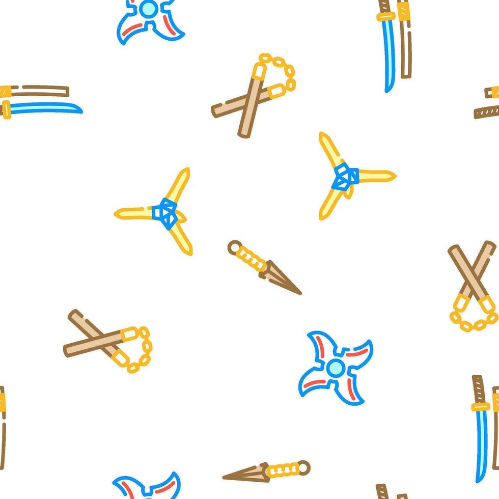 weapon war gun military vector seamless pattern