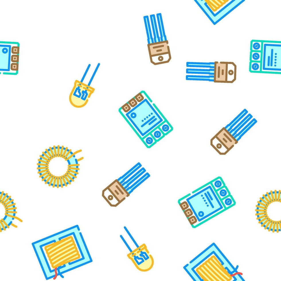 component electronic chip vector seamless pattern 32831184 Vector Art ...