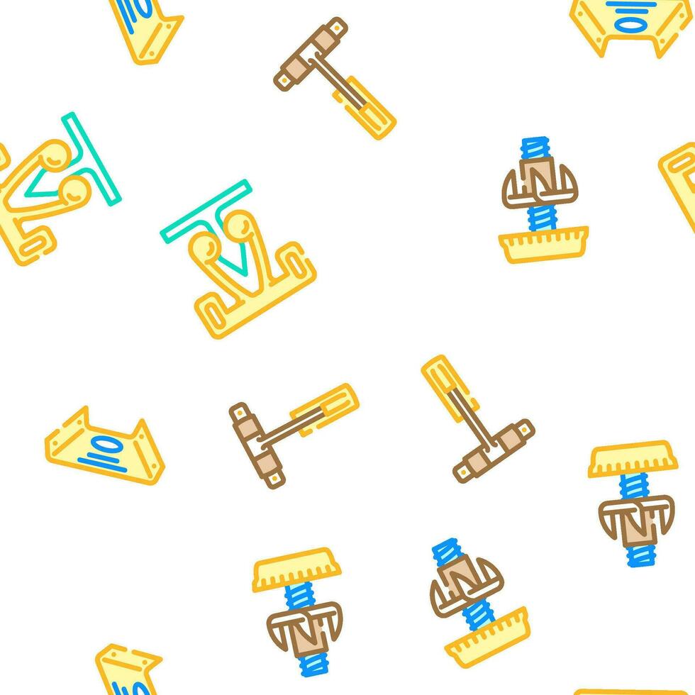 furniture fitting construction vector seamless pattern