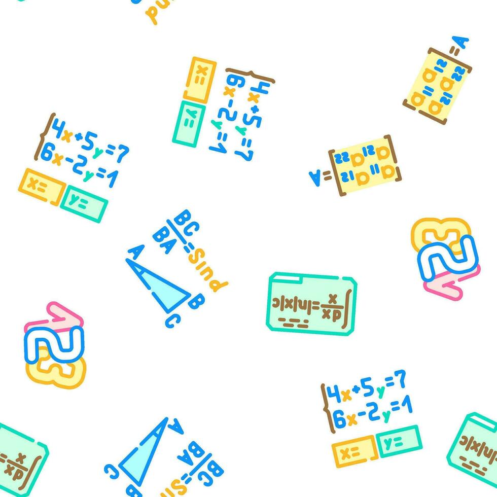 math science education school vector seamless pattern