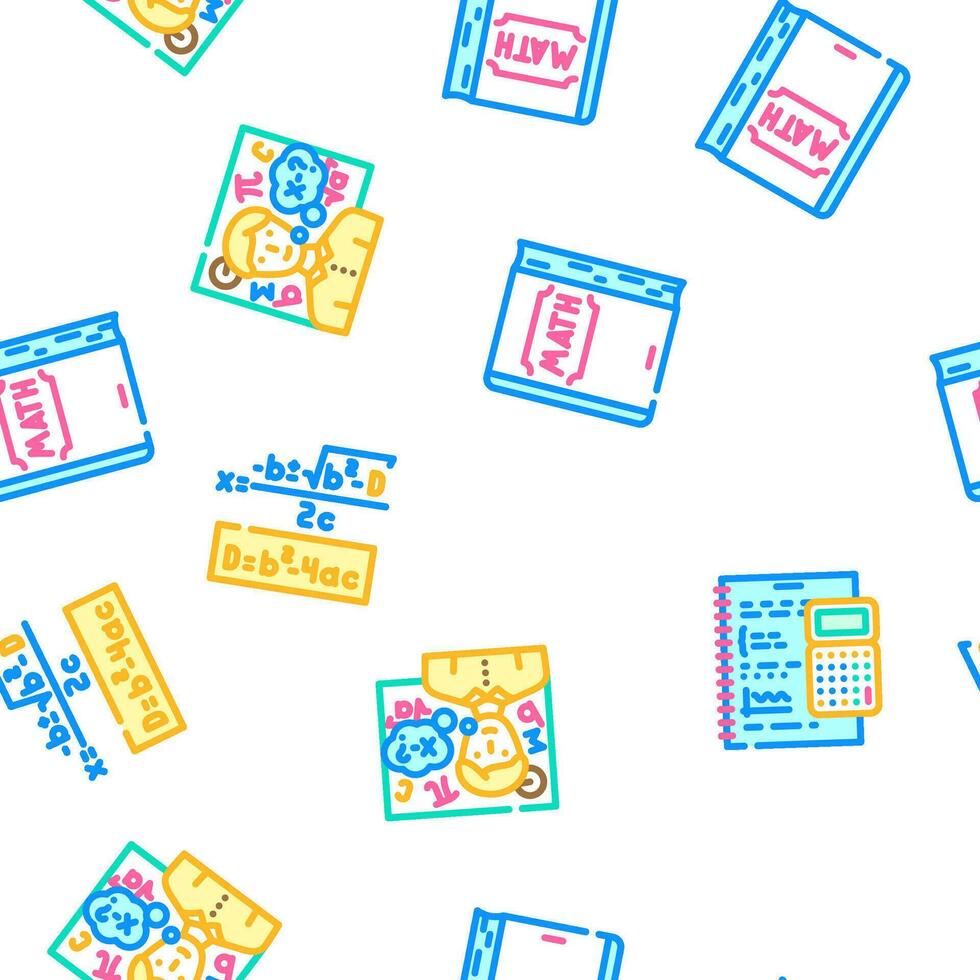 math science education school vector seamless pattern