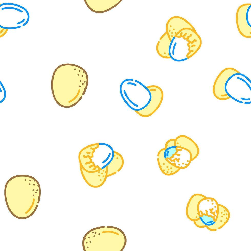 egg food healthy fresh vector seamless pattern