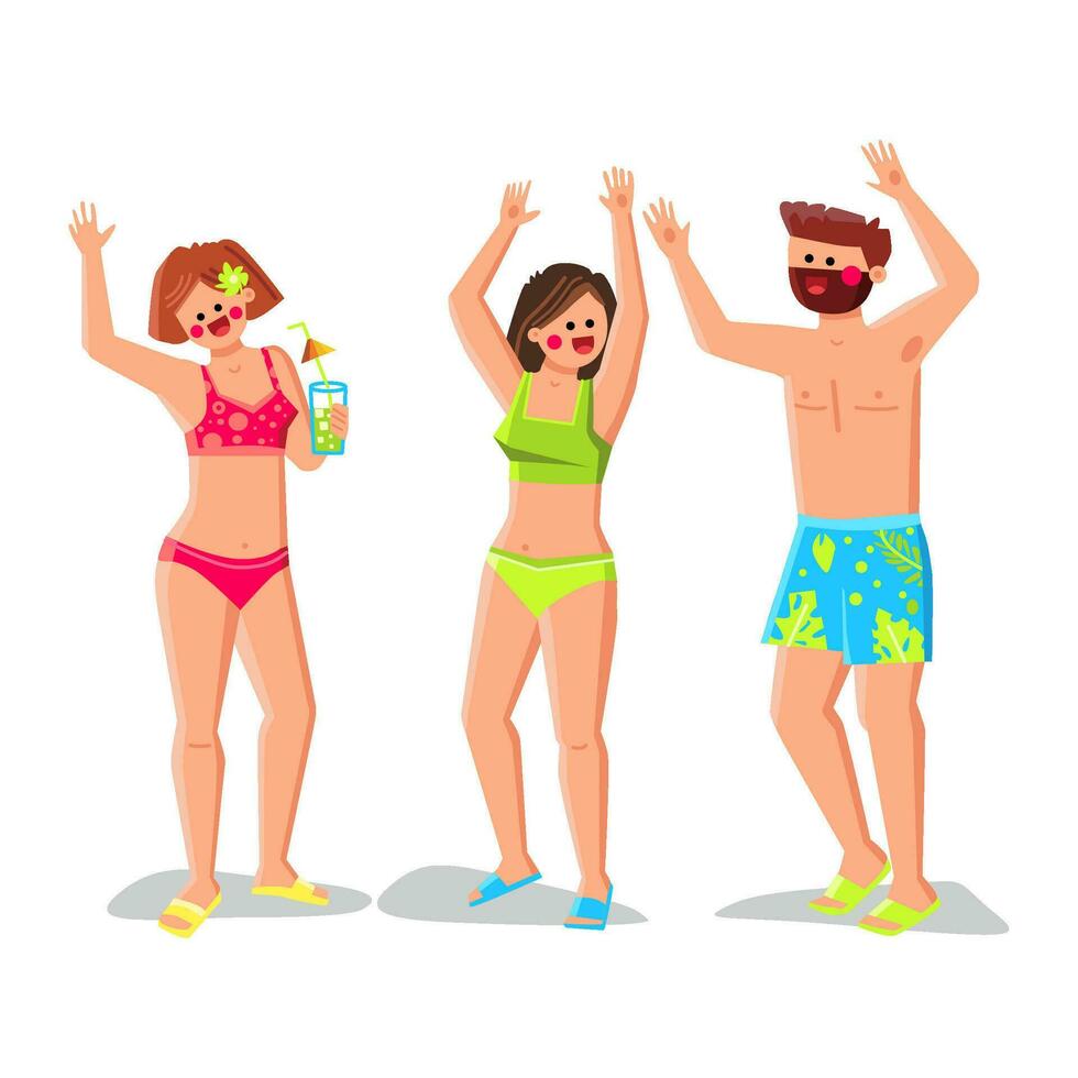 sunset party beach vector