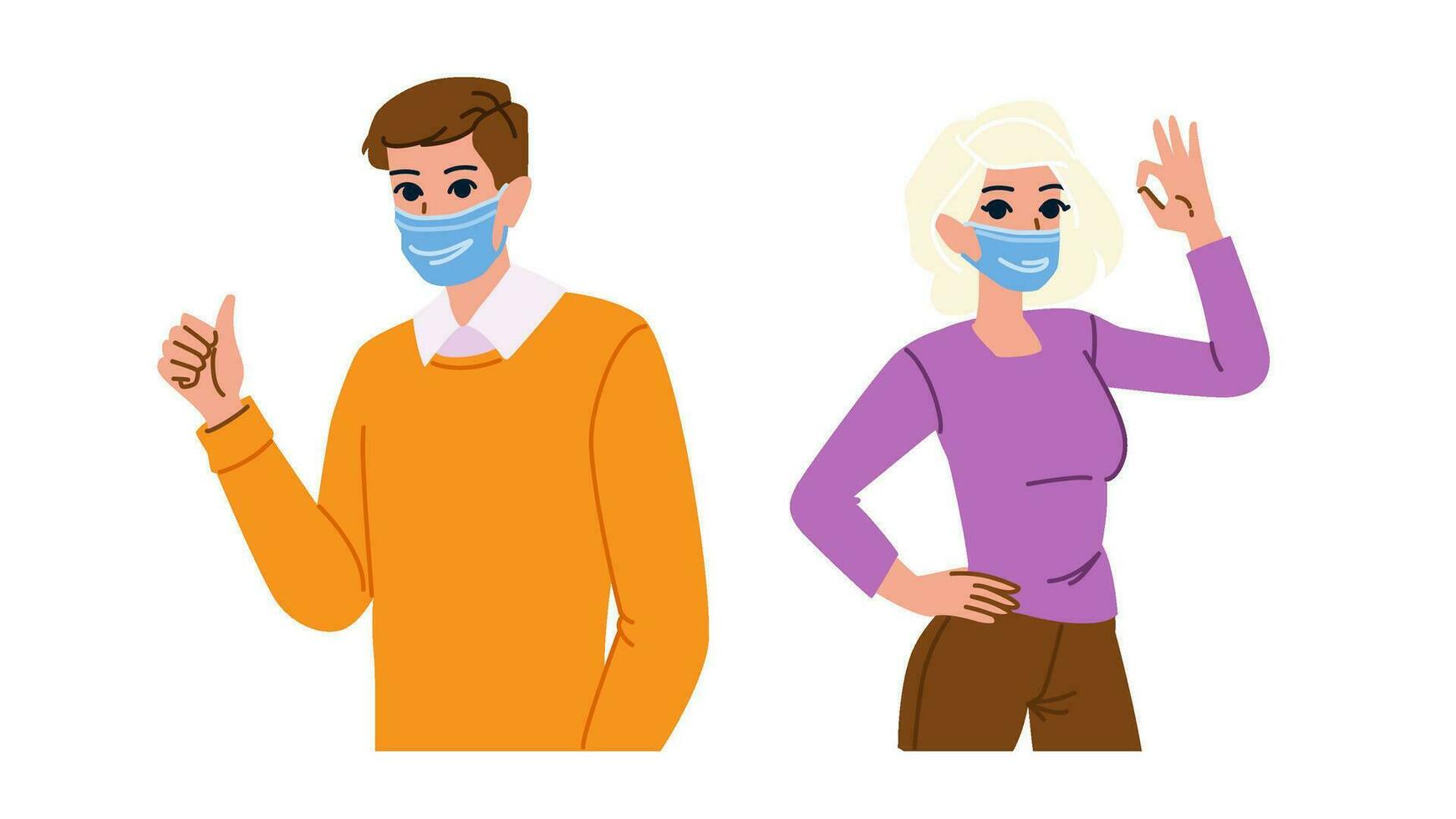 protection wearing face mask vector