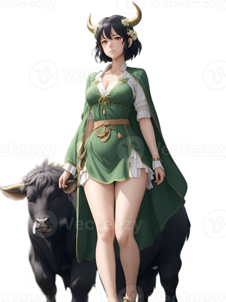 Beautifull Girl Anime PNG Transparent Background Ai Generative