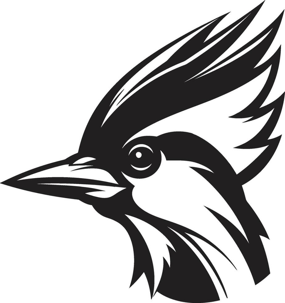Black Woodpecker Bird Logo Design Minimalist Woodpecker Bird Logo Design Black Minimalist vector