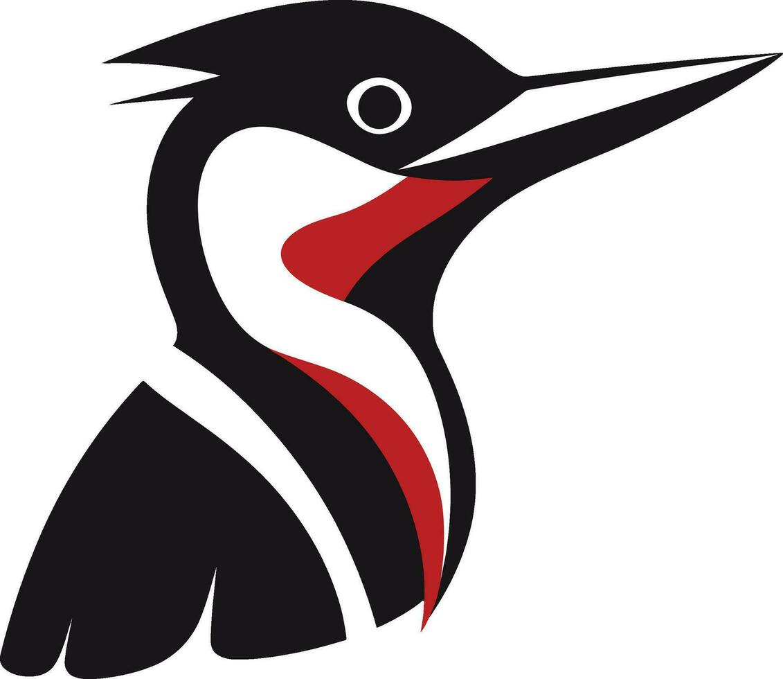negro pájaro carpintero pájaro logo diseño natural pájaro carpintero pájaro logo diseño negro natural vector