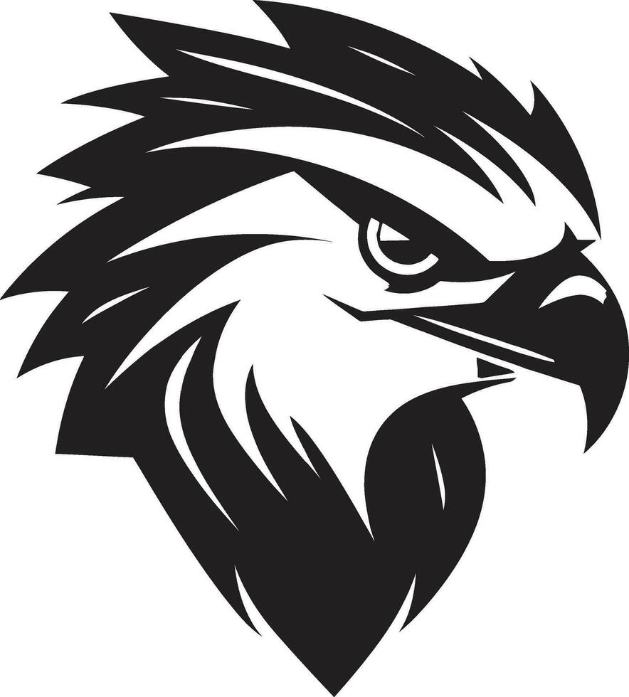 Black Hawk Predator Logo A Vector Logo for the Supernatural Predator Hawk A Black Vector Logo for the Mythical