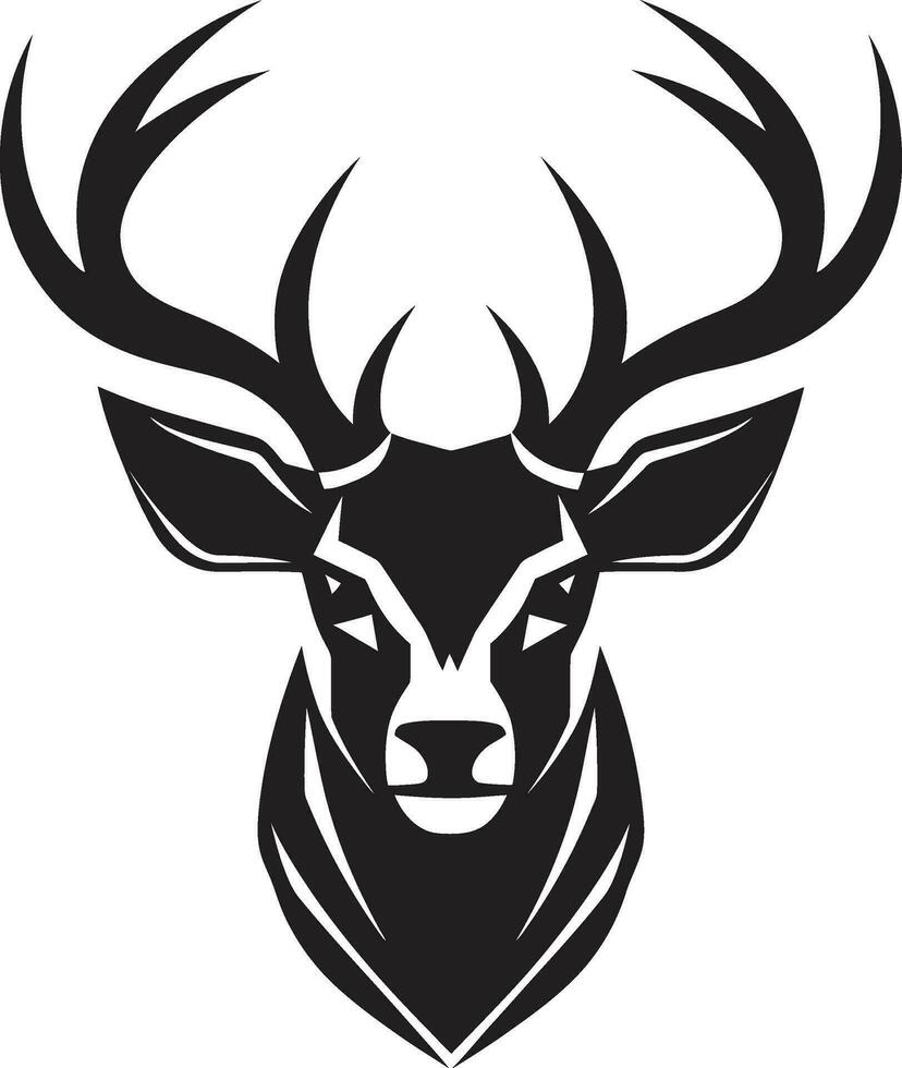 The Art of Nature Black Vector Deer Logos Timeless Serenity Charming Antlers A Work of Elegance in Black