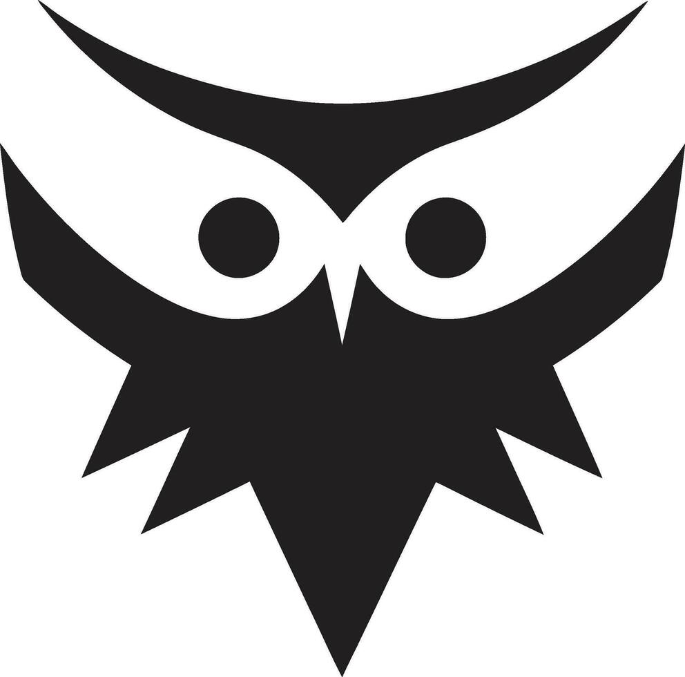 Nocturnal Owl Profile Ethereal Owl Design Element vector