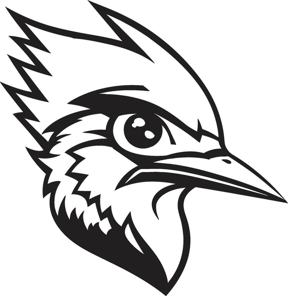 Black Woodpecker Bird Logo Design Elegant Woodpecker Bird Logo Design Black Elegant vector