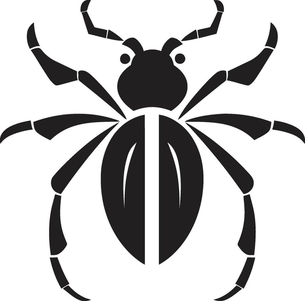 Minimalist Bug Icon Beetle Majesty Insignia vector