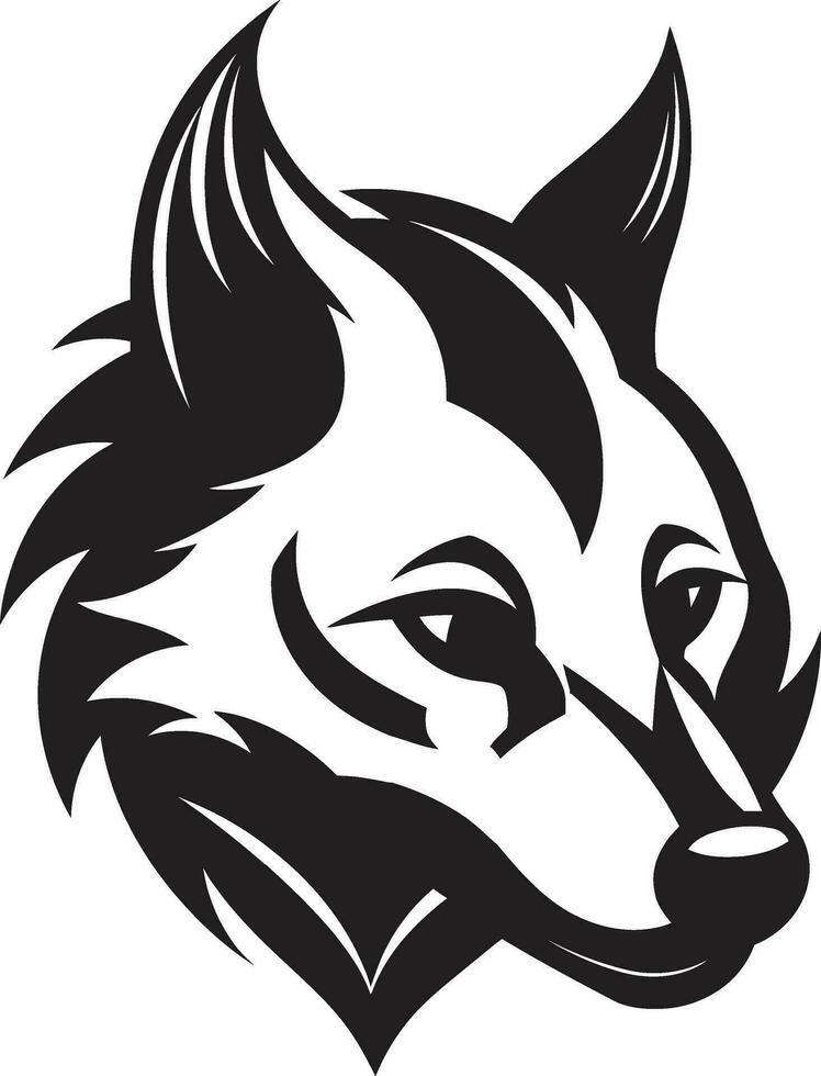 Elegant Carnivore in Darkness Logo Design Hyenas Grace in Simplicity Badge vector
