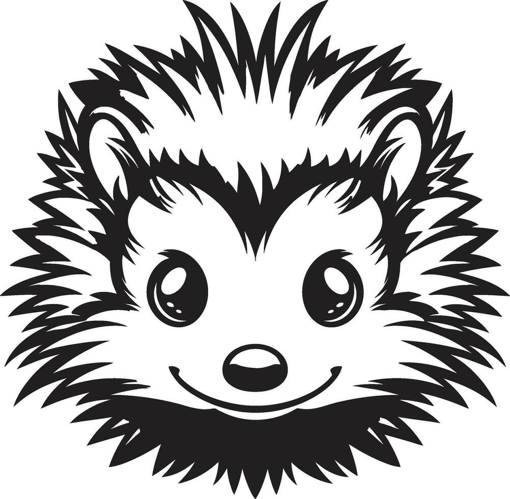 Geometric Spikiness of the Hedgehog Simplicity of the Hedgehog in Shadows Monochrome Majesty vector