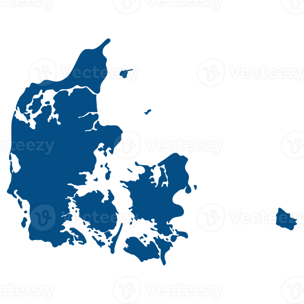 Map of Denmark. Danish map in details png