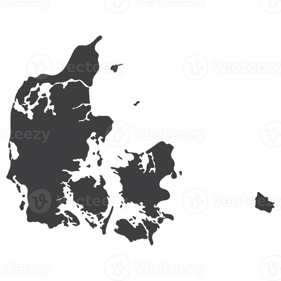 Map of Denmark. Danish map in details png