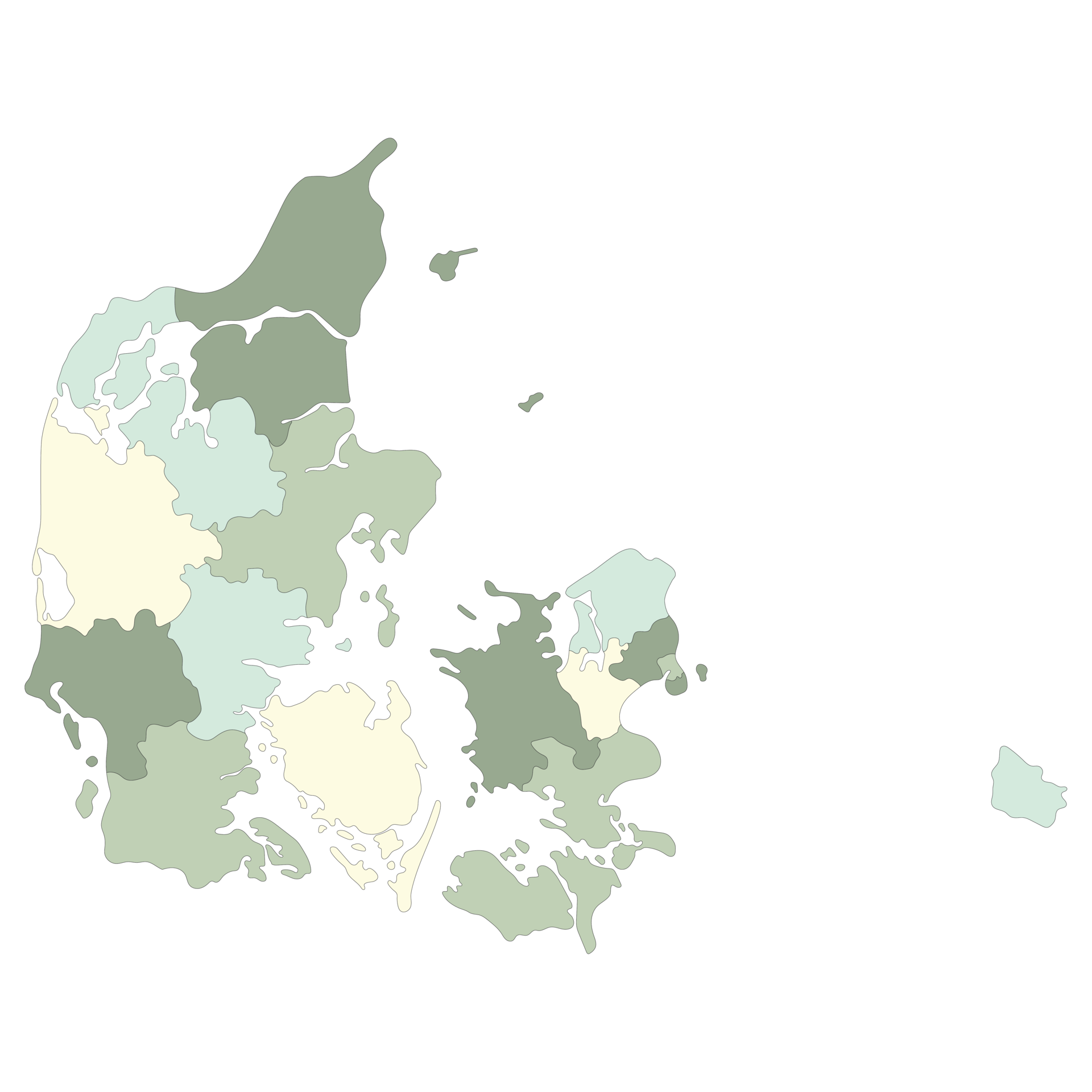 Denmark map with administrative provinces. Map of Denmark 32833429 PNG