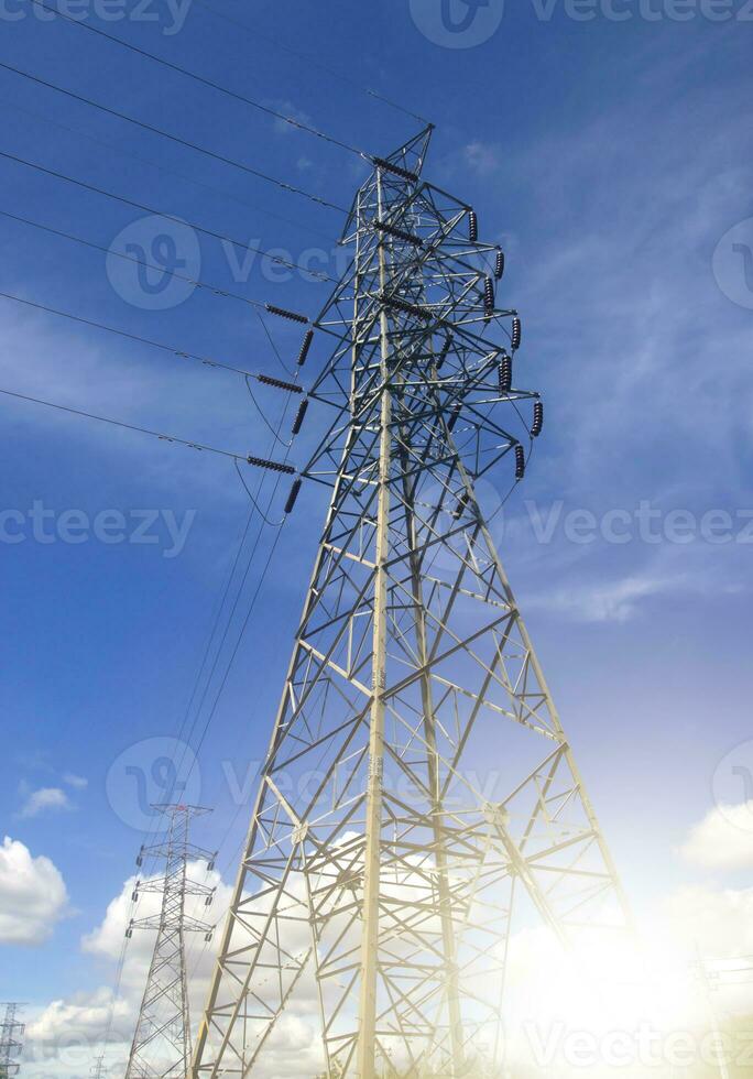 high voltage power transmission line photo