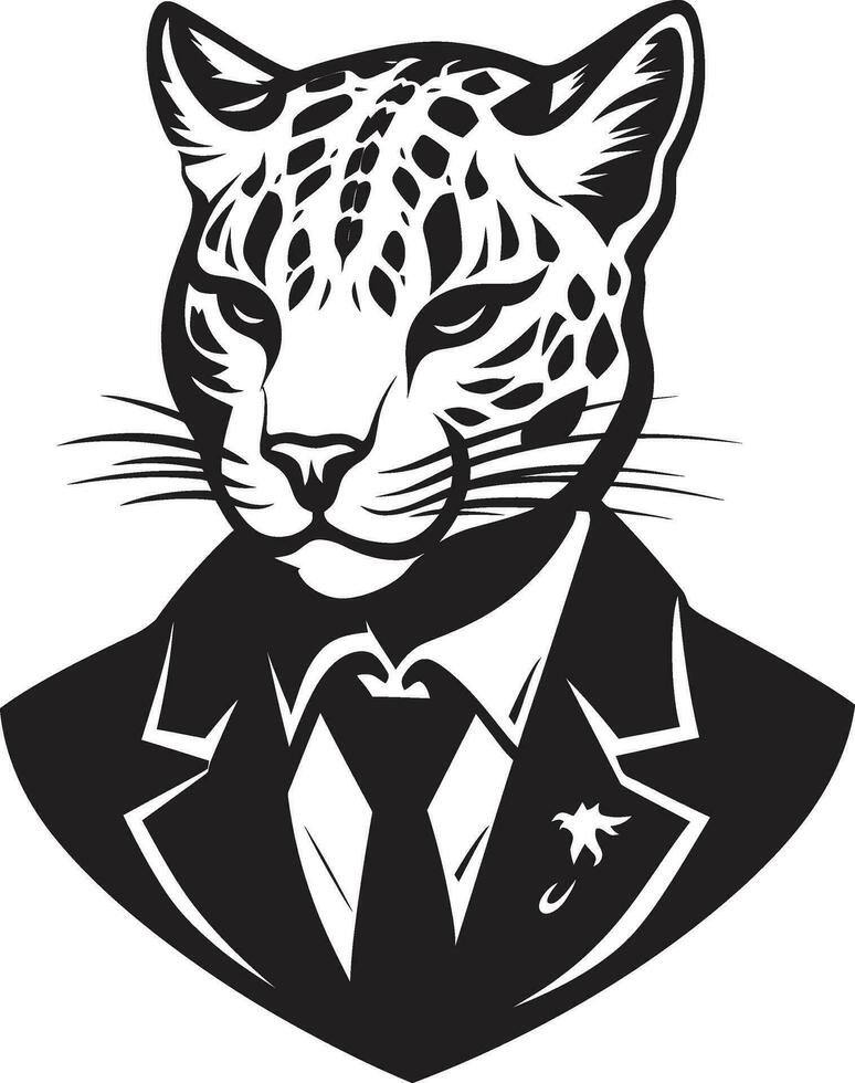 Onyx Grace Black Ocelot Logo Emblem Mystic Predator Ocelot Symbol in Vector