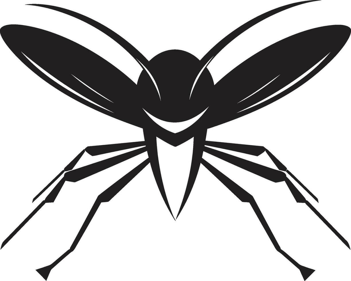intrincado mosquito emblema diseño geométrico mosquito iconografía vector