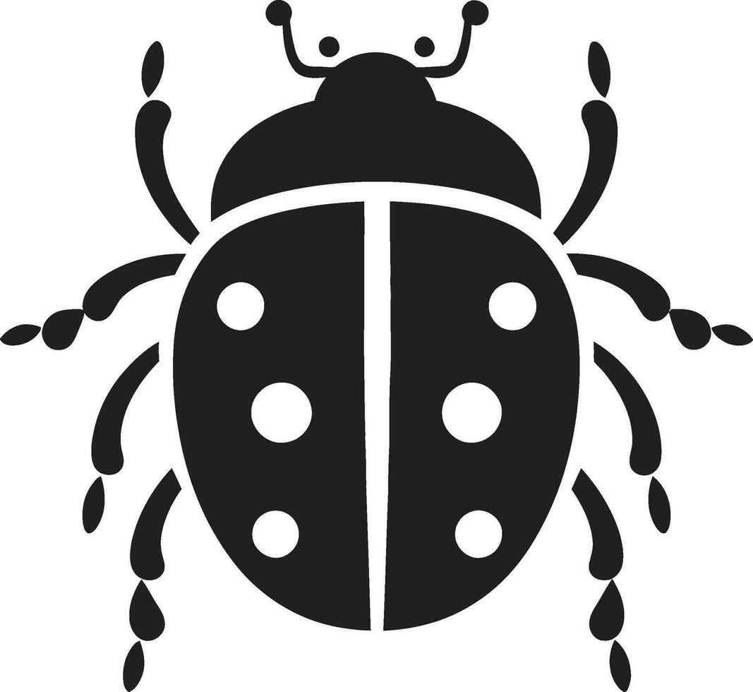 Silent Marvel in Shadows The Ladybugs Profile Simplicity in Motion Vectorized Ladybug Symbol vector