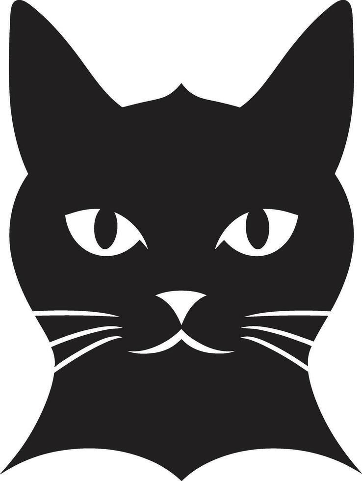 monocromo majestad felino perfil minimalista monocromo gato icono vector