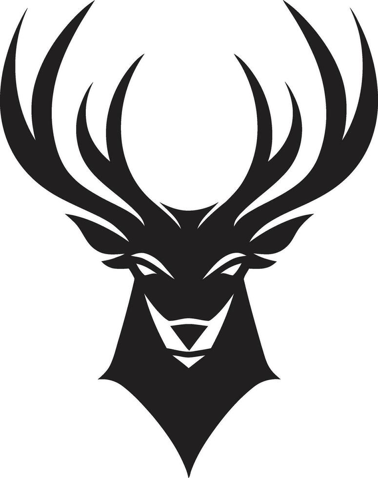 Wild Majesty Deer Icon in Monochromes Beauty Deer Majesty Black Vector Wildlife Symbol of Elegance