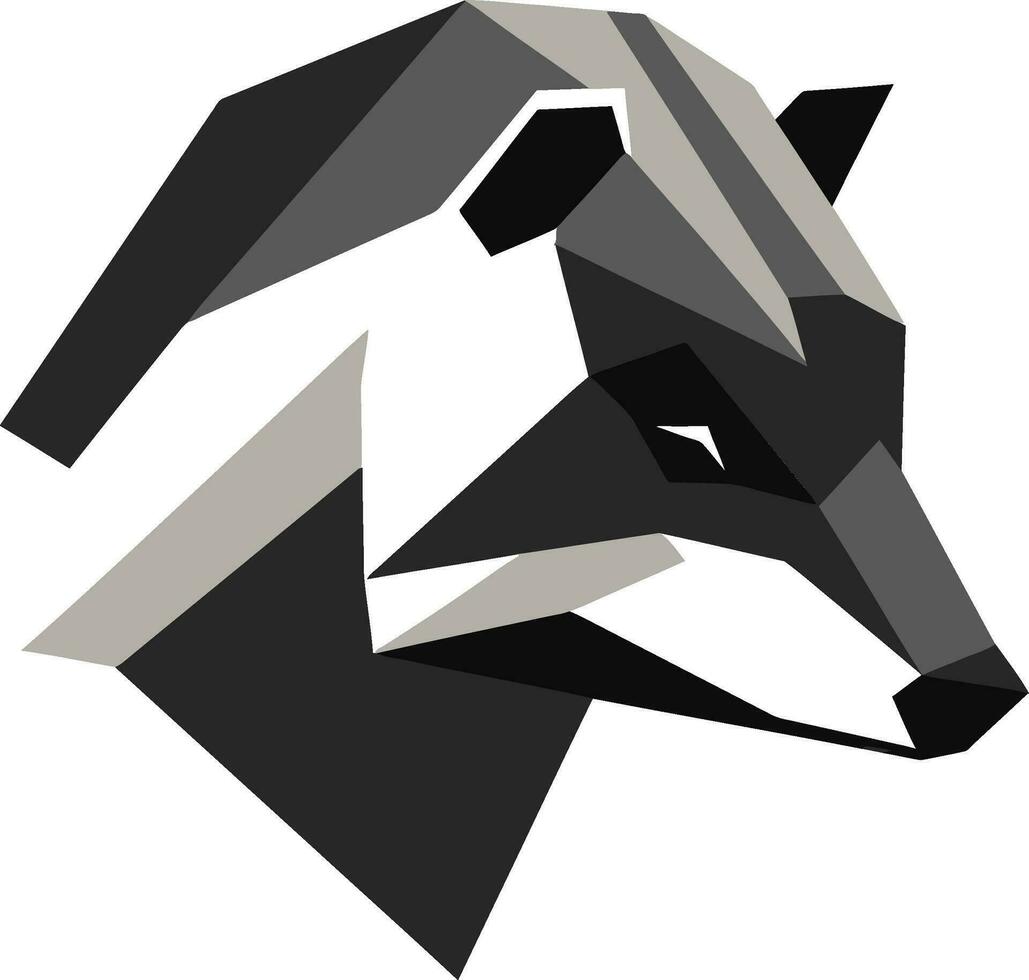 Badger Kingdom Mark Minimalist Badger Insignia vector