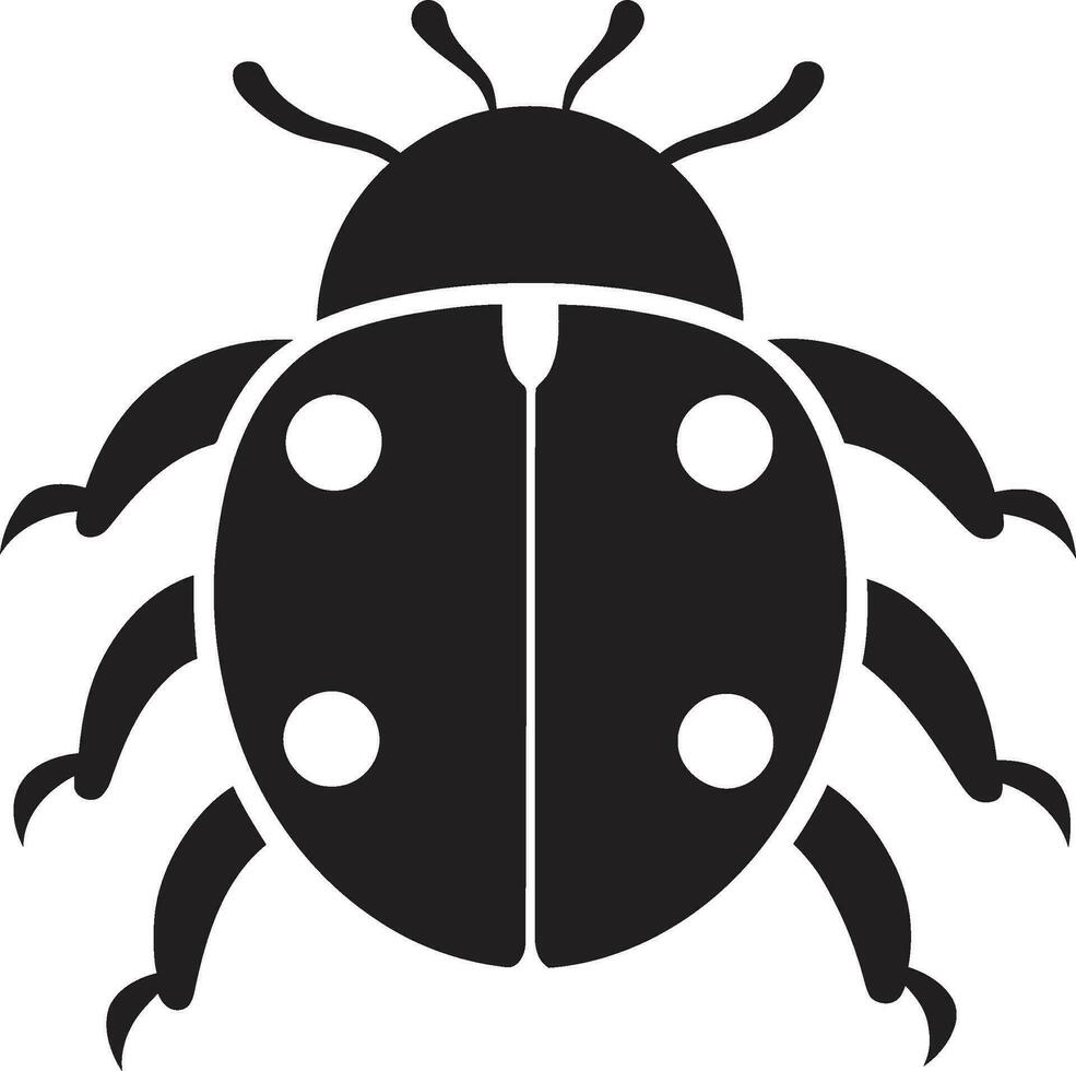 Silhouette of Simplicity Ladybug Profile Vectorized Details Monochrome Ladybug Emblem vector