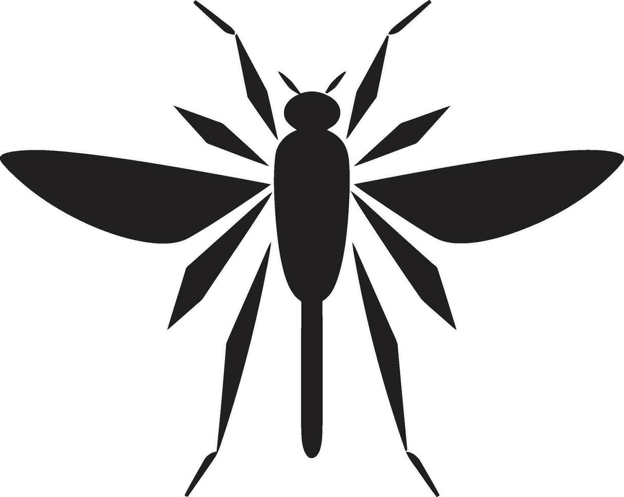 Minimalistic Mosquito Mark Intricate Mosquito Emblem Design vector