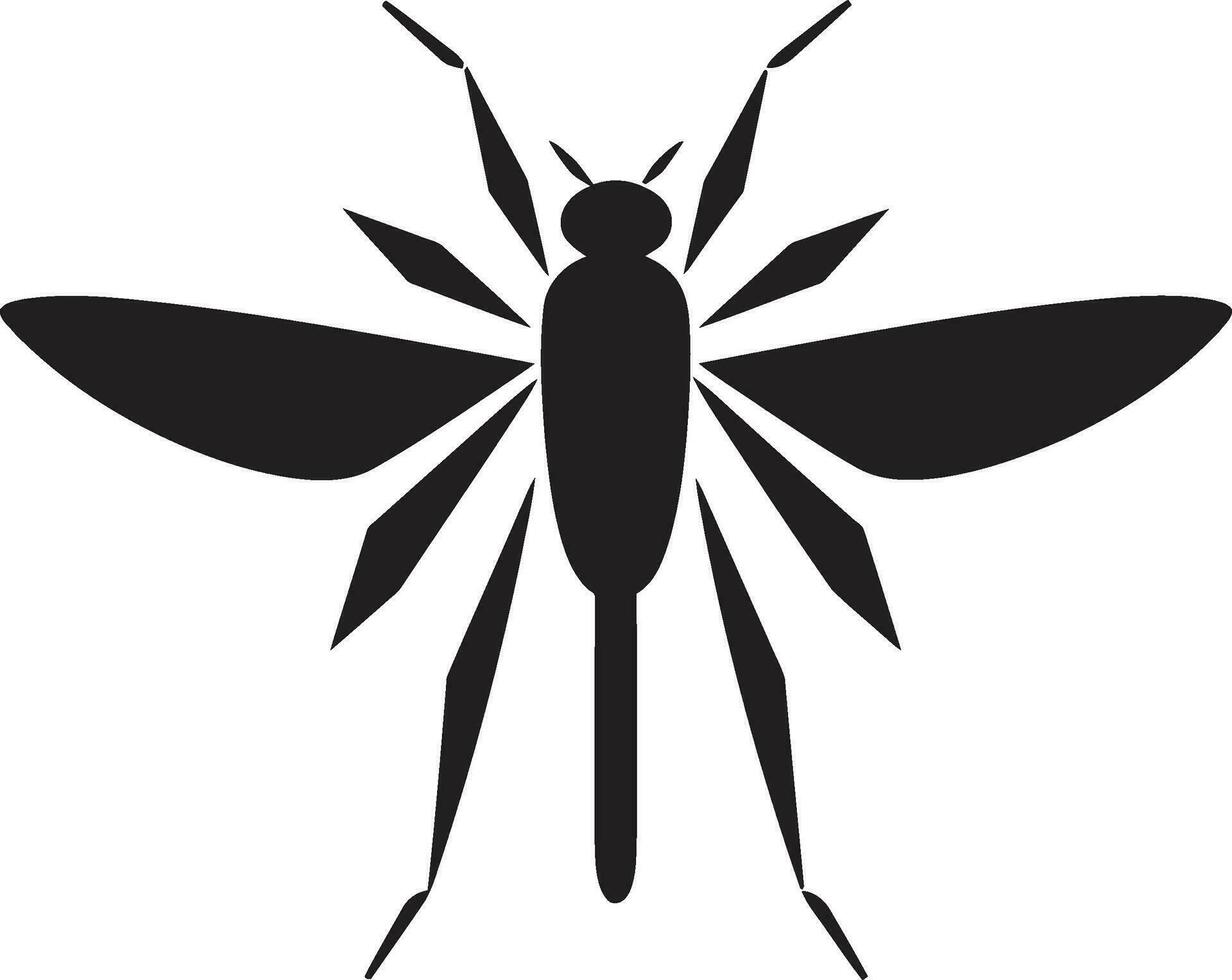 Minimalistic Mosquito Mark Intricate Mosquito Emblem Design vector