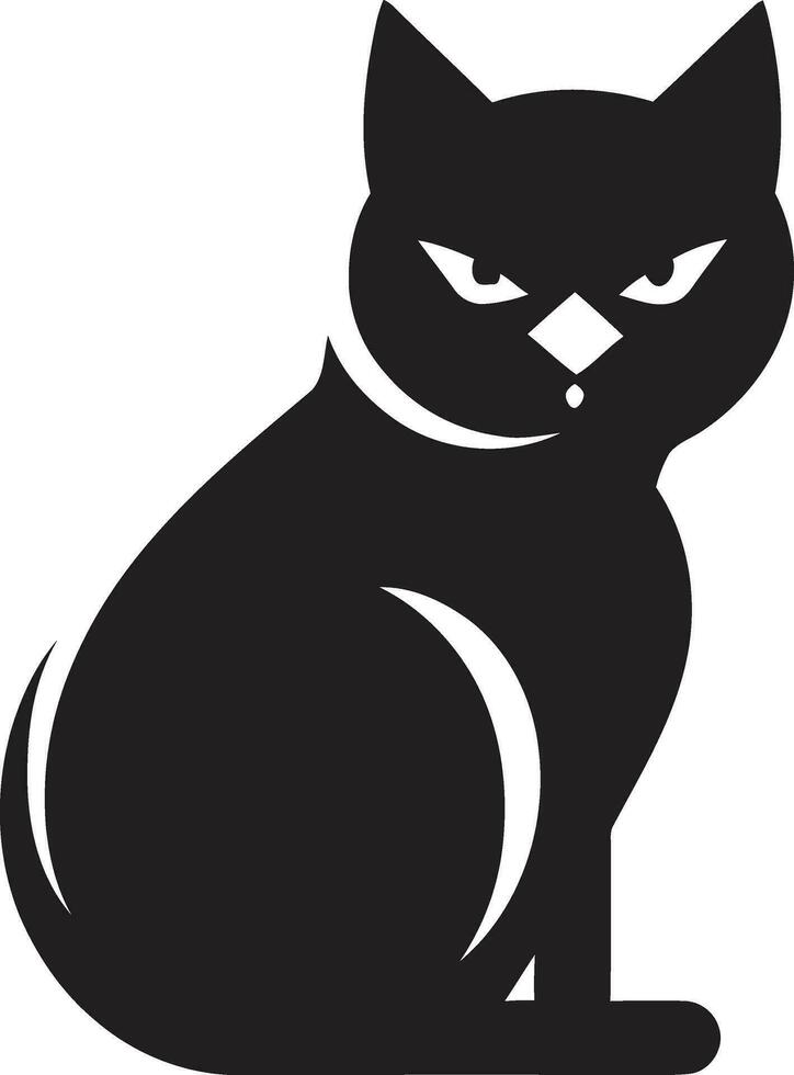 Contemporary Cat in the Night Prowling Panthers Elegance vector