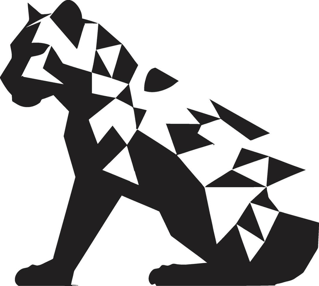 rugido excelencia negro leopardo emblema ferocidad soltado negro vector icono diseño
