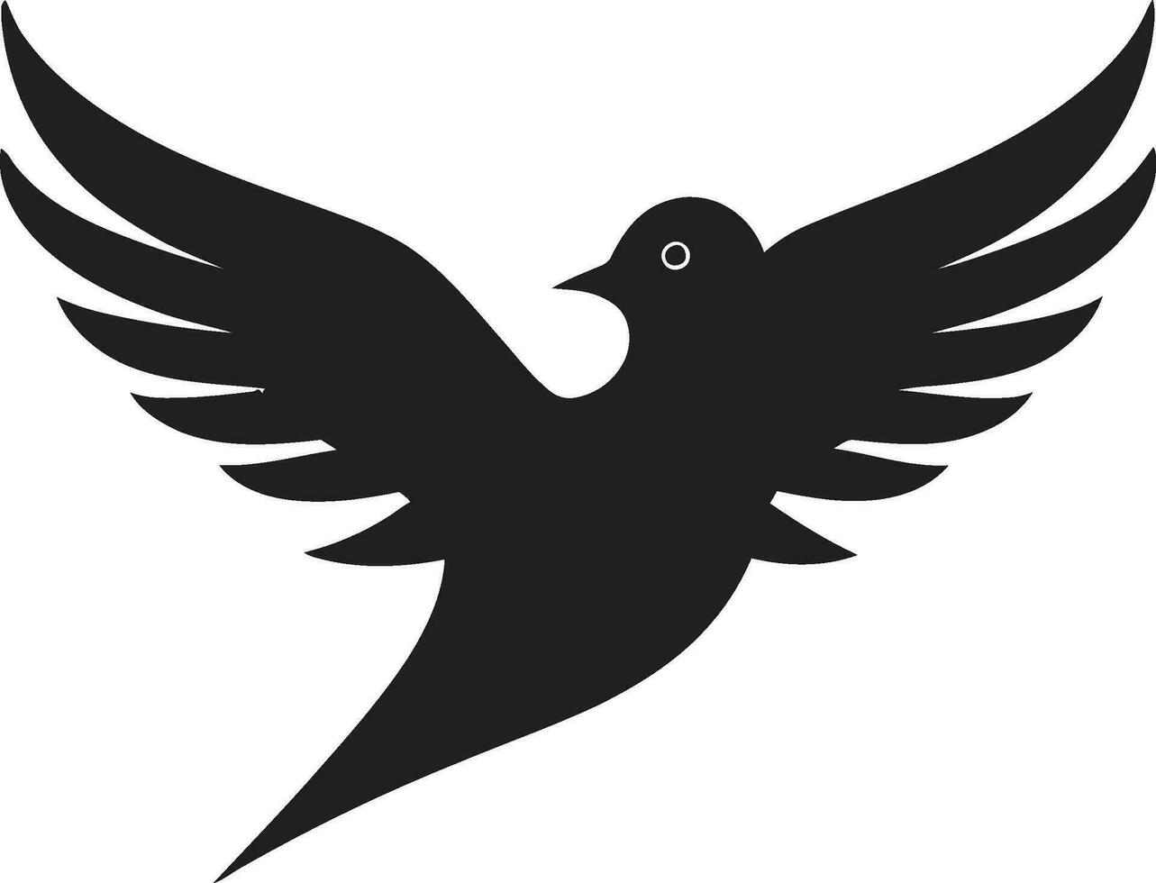 Majestic Seagull Emblem Stylized Hummingbird Design vector